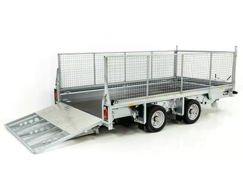 Ifor Williams Baumaschinenanhänger GX126 3,5t|Rampe|Gitteraufsatz