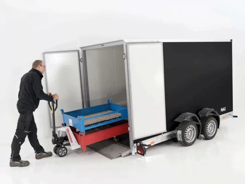 Vezeko Koffer-Absenkanhänger  Höhe:210cm 2,7t|schwarz