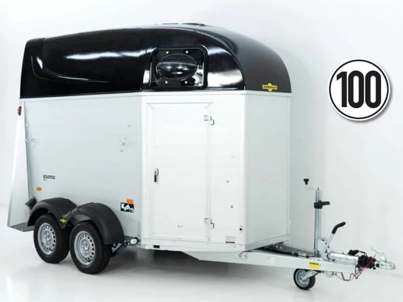 Humbaur Pferdeanhänger Equitos 2000| schwarz|Aluboden