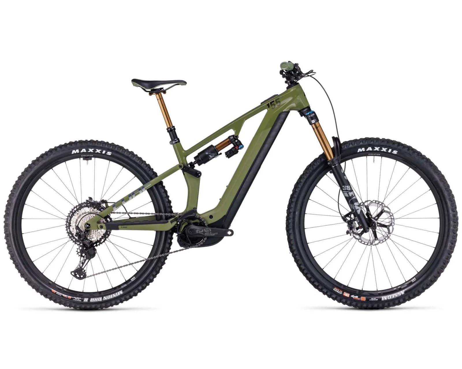 Stereo Hybrid ONE55 C:68X TM 750 - Carbon Elektro MTB Fully | olive´n´chrome 29" - M