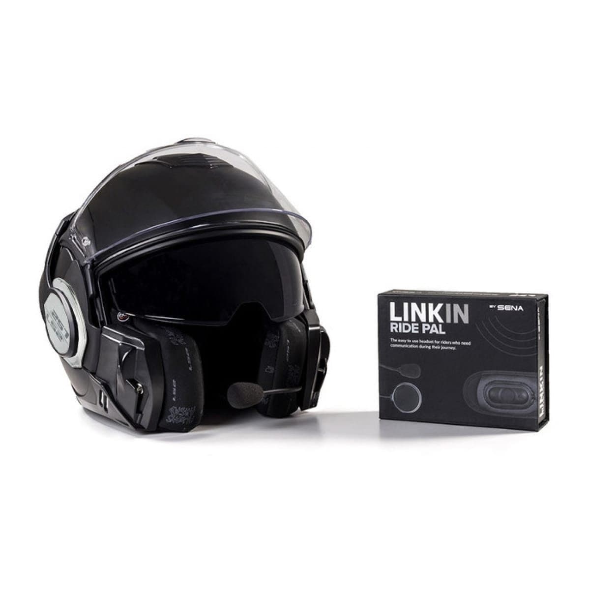 Casque LS2 Valiant FF399 Bluetooth Linkin Ride-Pal II list: Noir|Noir