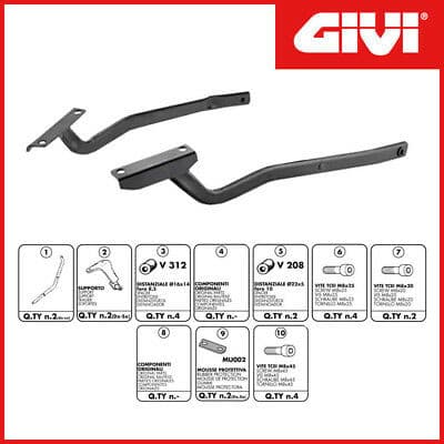 Support Top Case Yamaha Fazer 600 | 1998 à 2003