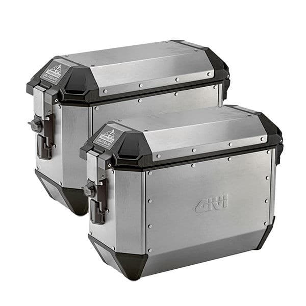 Paire de Valise Givi Trekker Alaska 36 Litres Aluminium Gris