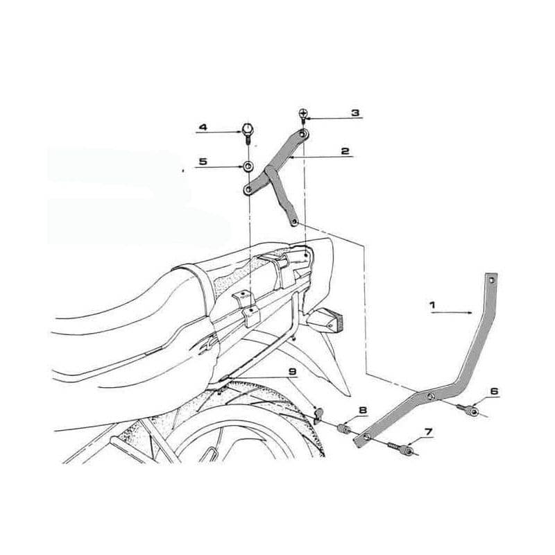 Support Top Case Givi Suzuki GSF 600 Bandit / GSF 1200 | 96 à 1999