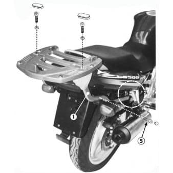 Support Top Case Givi Suzuki GS 500 | 2001 à 2007