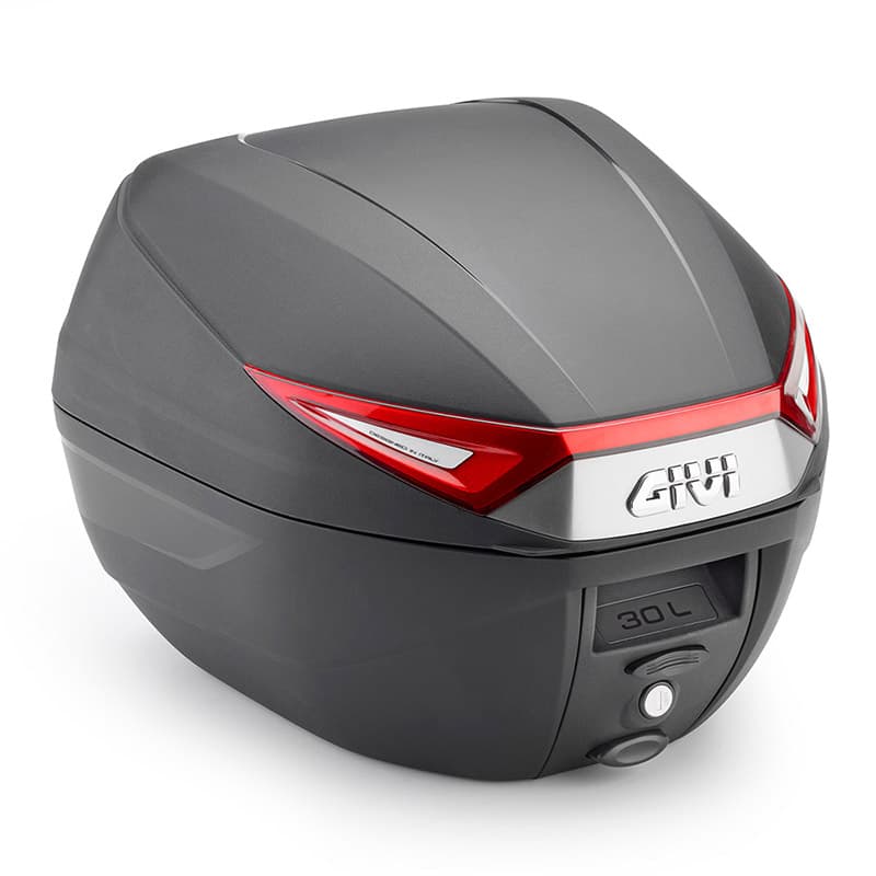Top Case Givi 30l - C30N / C30NT list: Noir / Rouge|Noir|Gris|Rouge|Multicolore