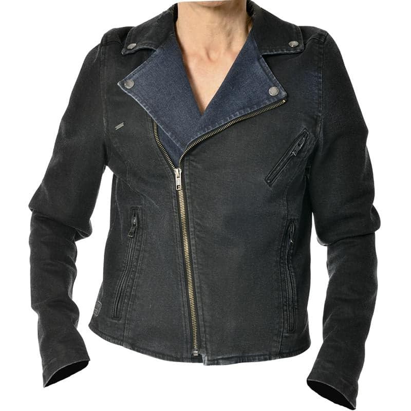 Veste Moto Femme Overlap Billie Noir list: Noir|Noir