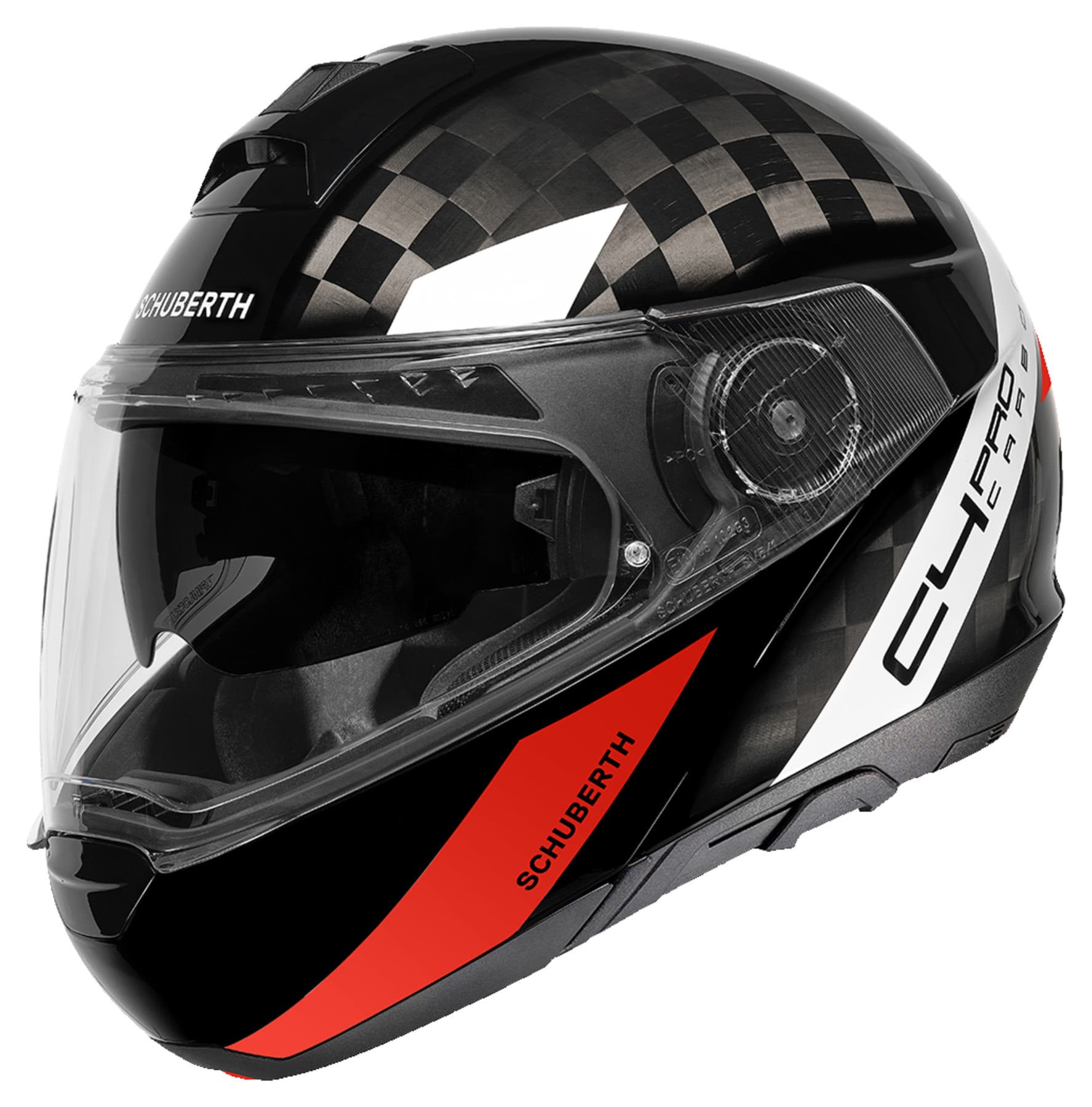 Casque Schuberth C4 Pro Carbone Avio Rouge list: Noir / Rouge|Noir|Rouge|Multicolore|Carbone