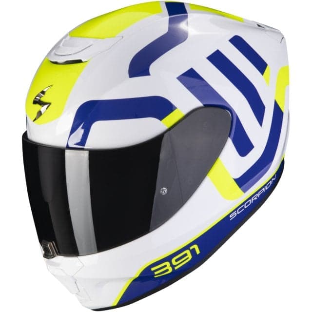 Casque Scorpion Exo-391 - ECE 22.06 list: Bleu / Jaune|Noir|Blanc|Gris|Rouge|Jaune|Bleu|Multicolore