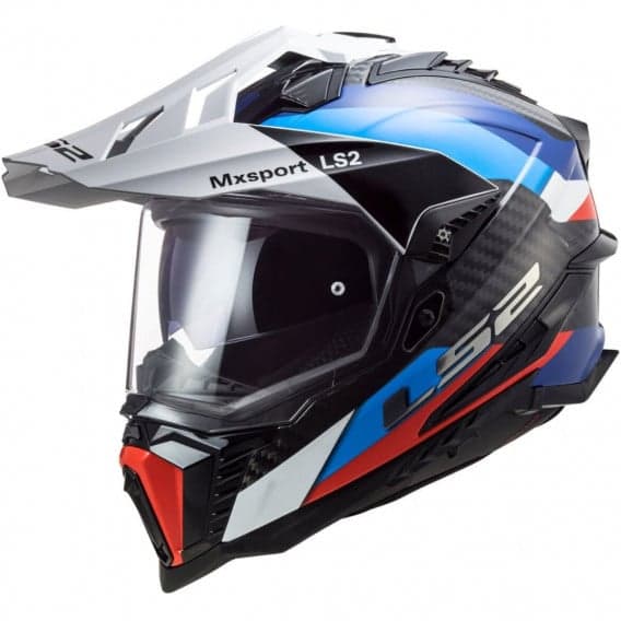 Casque LS2 MX701 Explorer Carbone list: Noir / Bleu|Noir|Bleu|Multicolore|Carbone