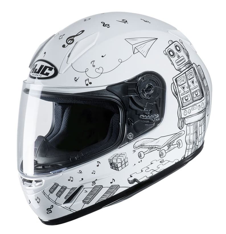 Casque HJC CLY | Casque Moto Enfant list: Noir & Blanc|Noir|Blanc|Multicolore