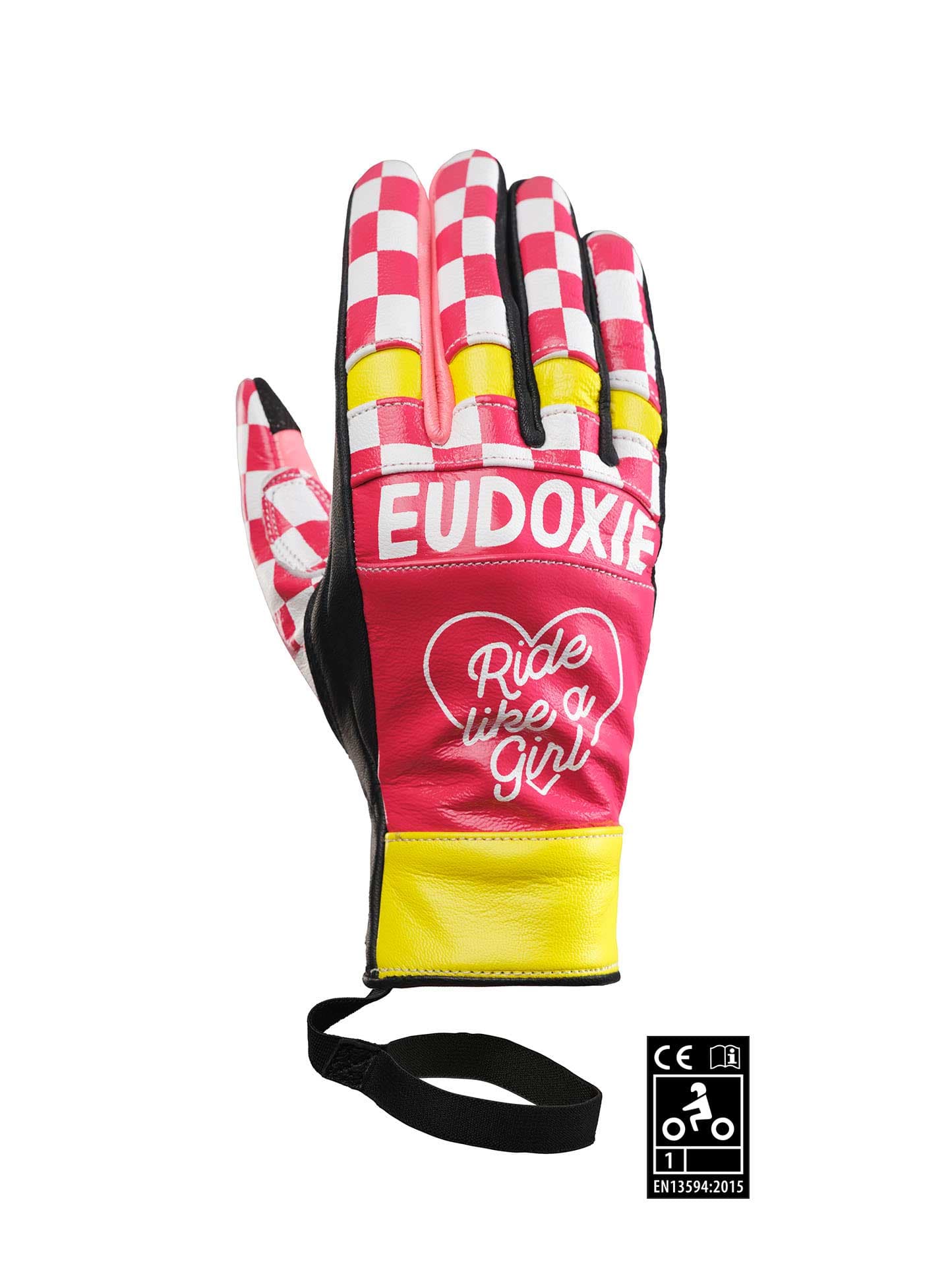 Gants Moto Femme Eudoxie Homologués list: Rose|Noir|Blanc|Rose|Or|Multicolore