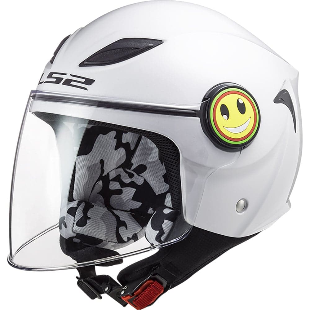 Casque LS2 Funny OF602 | Casque Moto Enfant list: Blanc|Blanc|Rouge|Jaune|Vert|Rose|Multicolore