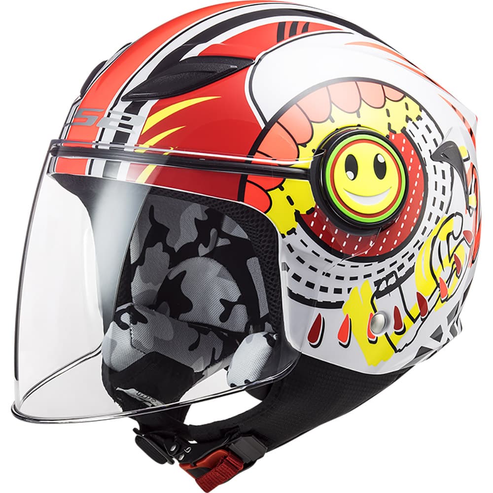 Casque LS2 Funny OF602 | Casque Moto Enfant list: Rouge / Blanc|Blanc|Rouge|Jaune|Vert|Rose|Multicolore