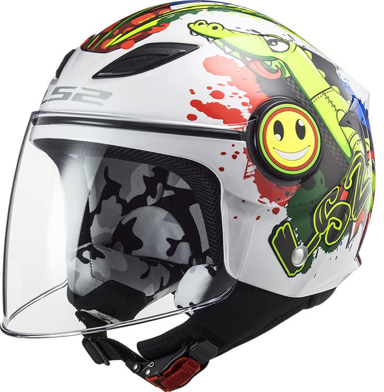 Casque LS2 Funny OF602 | Casque Moto Enfant list: Vert / Blanc|Blanc|Rouge|Jaune|Vert|Rose|Multicolore