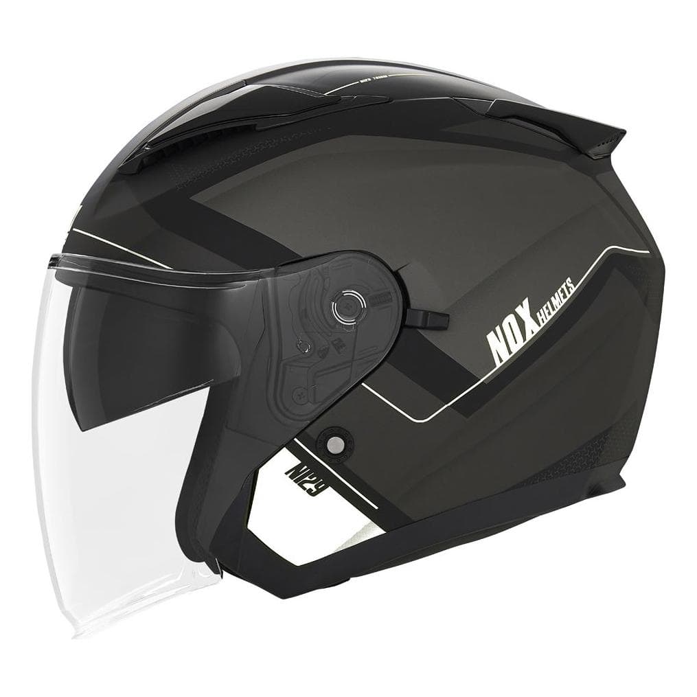 Casque Nox N129 Homologué ECE 22.06 list: Noir & Blanc|Noir|Blanc|Gris|Rouge|Jaune|Bleu|Rose|Multicolore