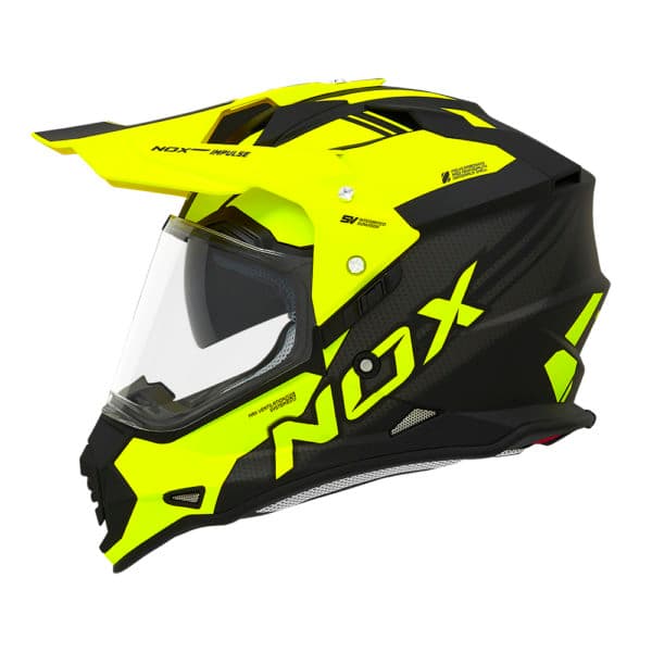 Casque Nox N312 list: Noir / Jaune Fluo|Noir|Blanc|Gris|Rouge|Jaune|Vert|Multicolore