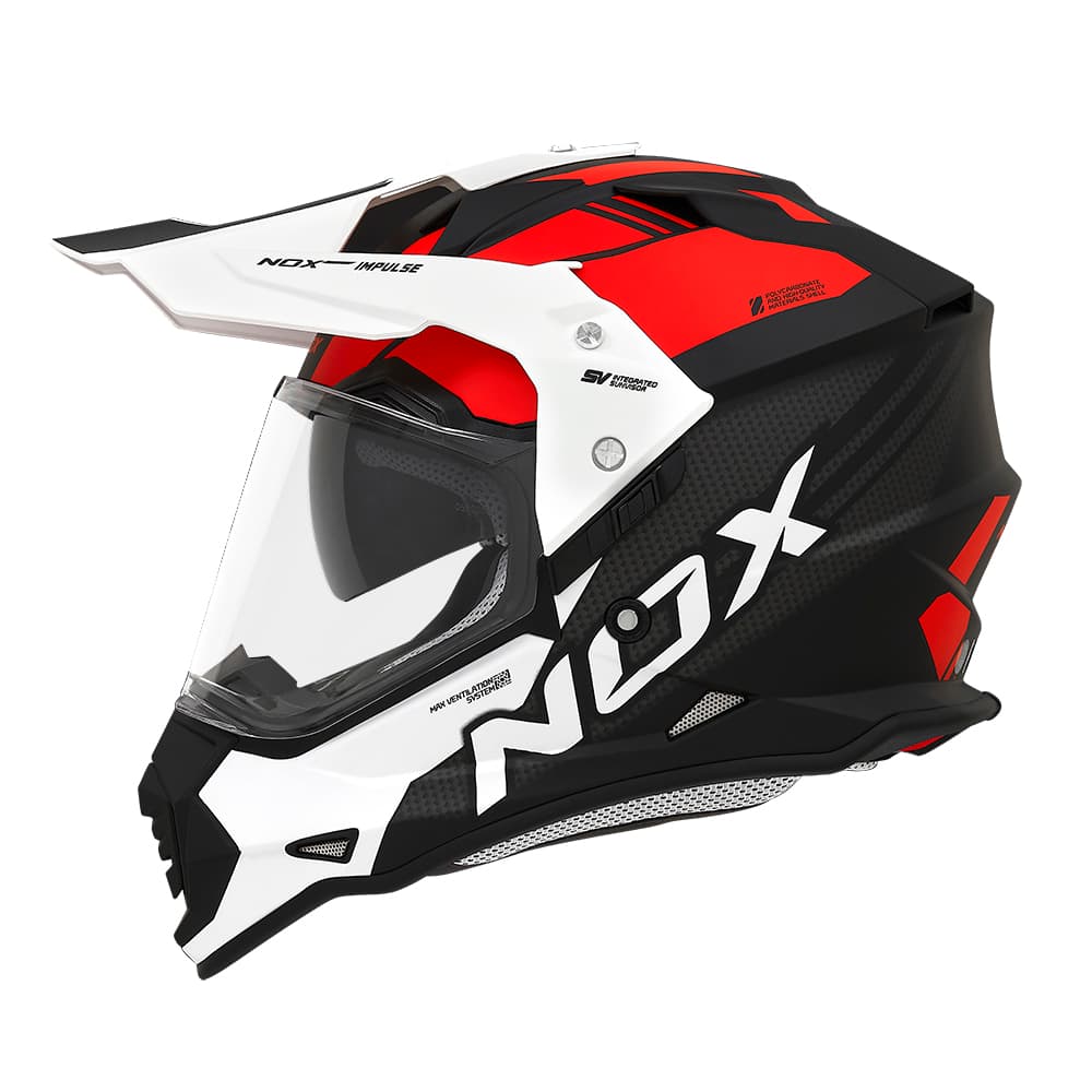 Casque Nox N312 list: Rouge / Blanc|Noir|Blanc|Gris|Rouge|Jaune|Vert|Multicolore