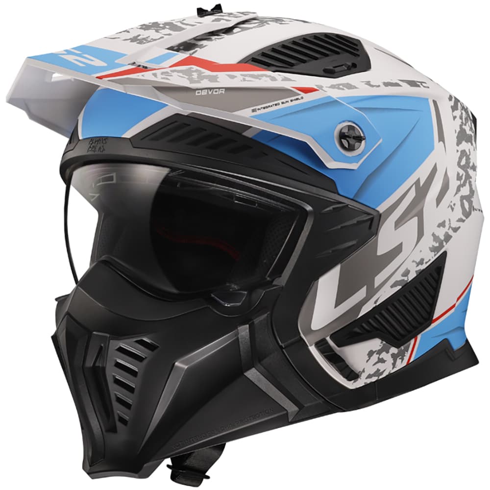 Casque LS2 Drifter OF606 | Casque Jet Transformable list: Bleu Blanc Rouge|Noir|Blanc|Gris|Rouge|Jaune|Beige|Vert|Bleu|Multicolore