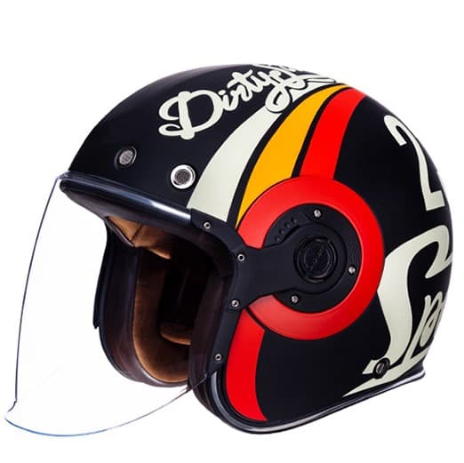 Casque Jet SMK Retro list: Noir / Jaune|Noir|Blanc|Gris|Rouge|Jaune|Beige|Bleu|Multicolore