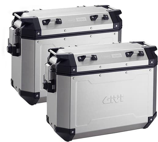 Givi - Paire de Valise Trekker Outback 48 Litres list: Aluminium |Noir|Gris
