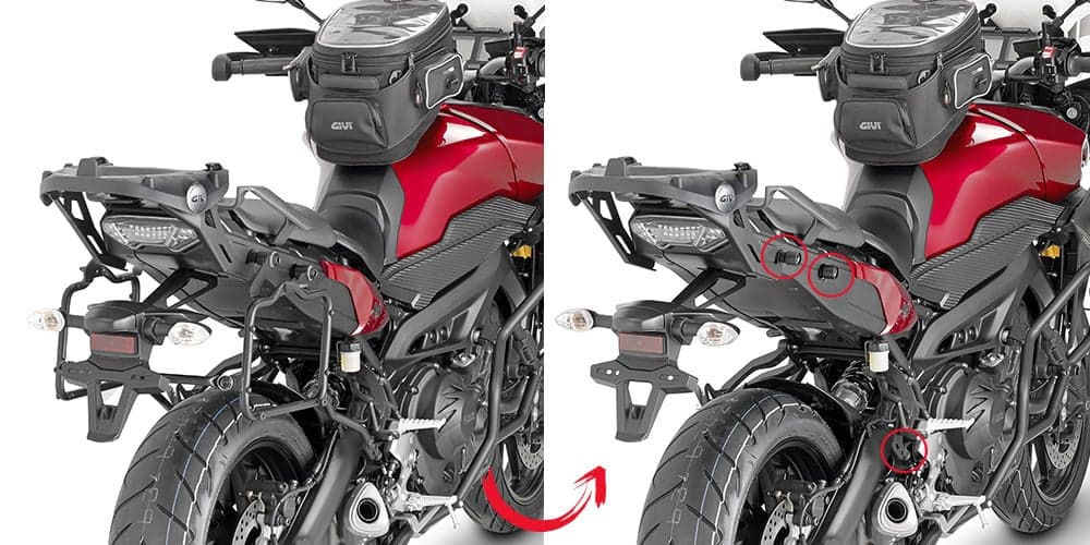 Support Valise Yamaha MT09 Tracer 2015 à 2017
