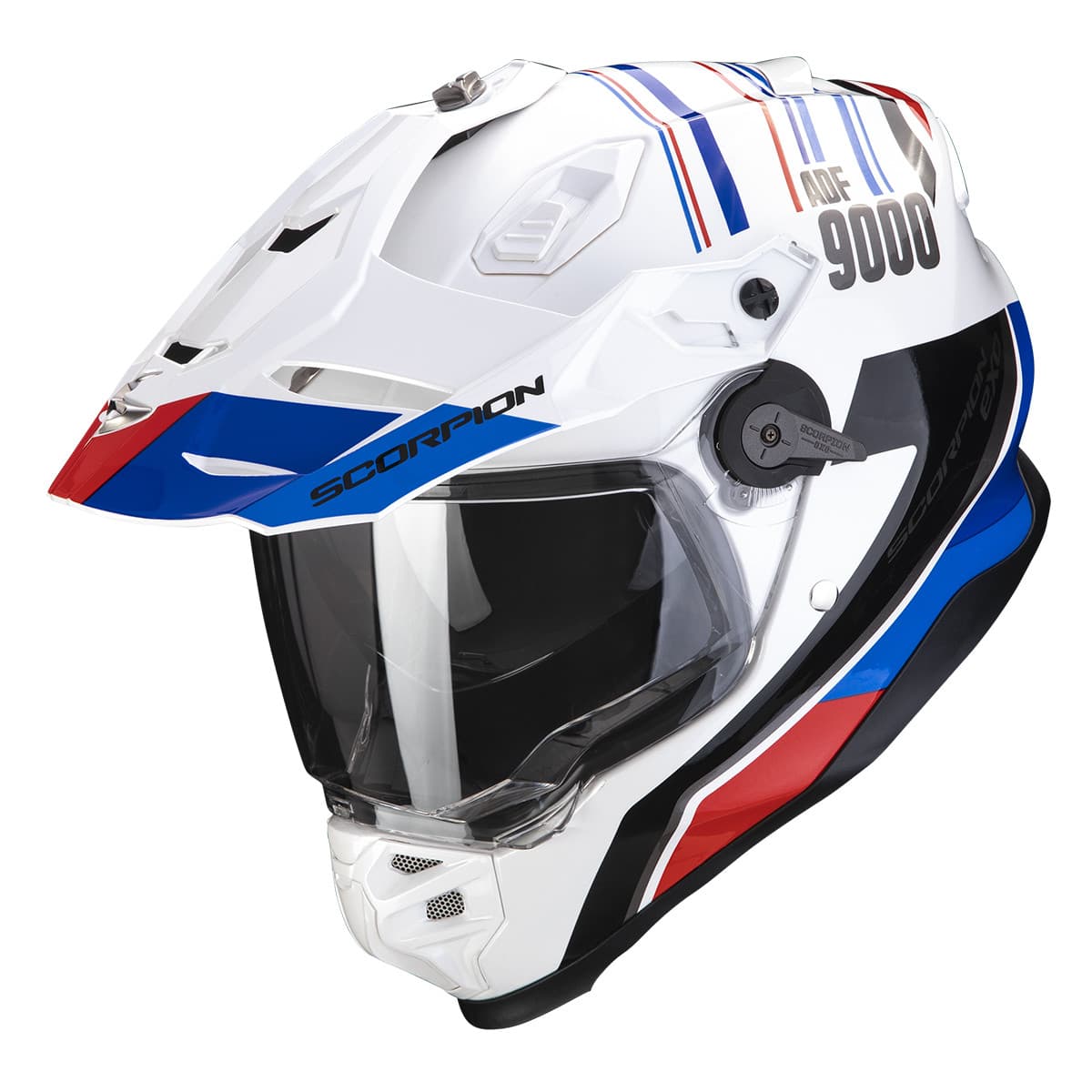 Casque Scorpion ADF-9000 Air Desert list: Bleu Blanc Rouge|Noir|Blanc|Gris|Rouge|Bleu|Multicolore