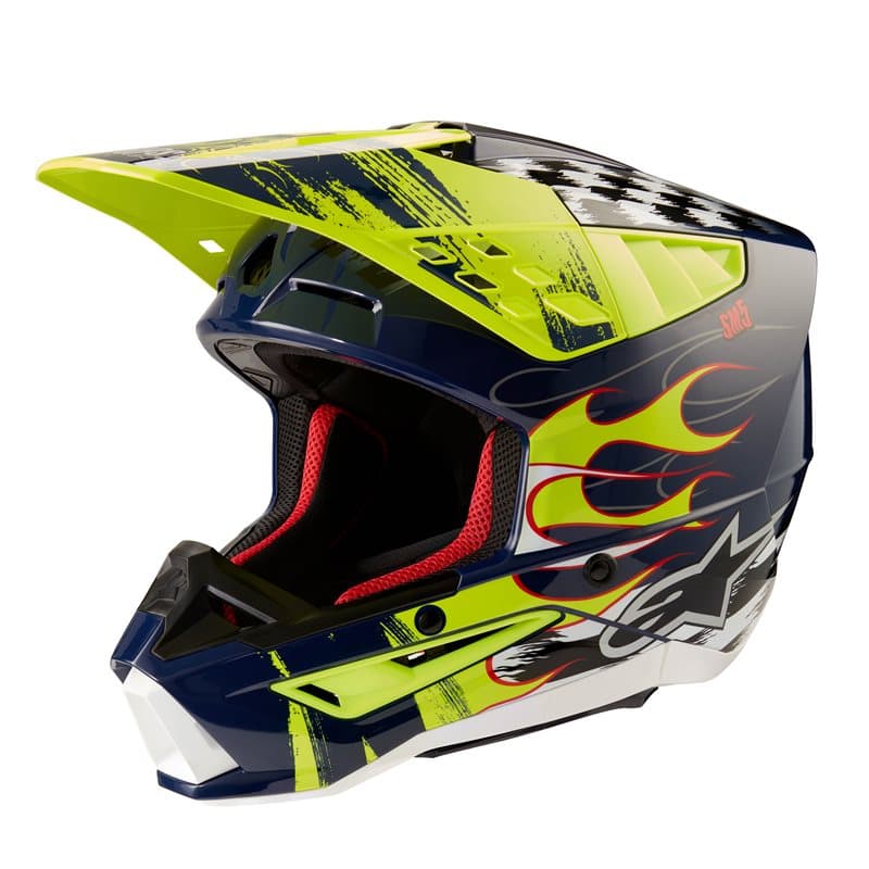 Casque Cross Alpinestars SM5 - ECE 22.06 list: Noir / Jaune|Noir|Blanc|Rouge|Jaune|Bleu|Multicolore