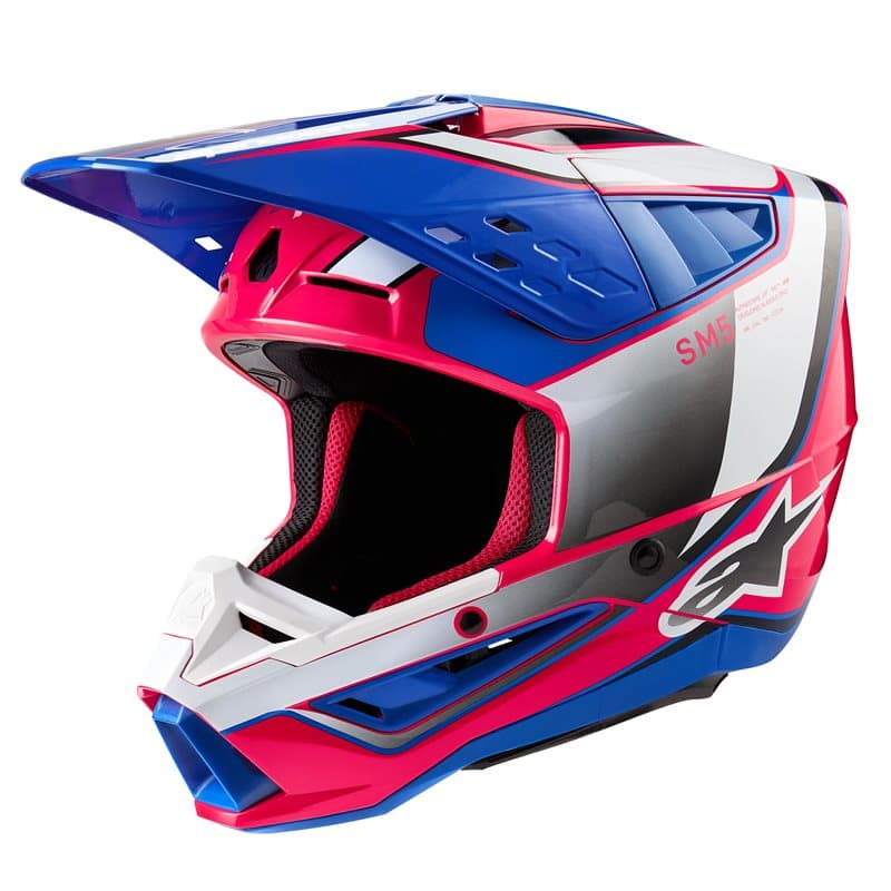 Casque Cross Alpinestars SM5 - ECE 22.06 list: Bleu|Noir|Blanc|Rouge|Jaune|Bleu|Multicolore