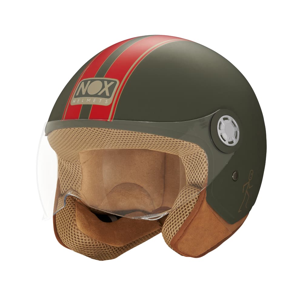 Casque Jet Nox N210 Evo list: Kaki|Noir|Blanc|Gris|Rouge|Vert|Bleu|Rose|Or|Multicolore