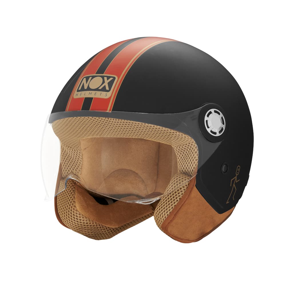 Casque Jet Nox N210 Evo list: Noir / Rouge|Noir|Blanc|Gris|Rouge|Vert|Bleu|Rose|Or|Multicolore