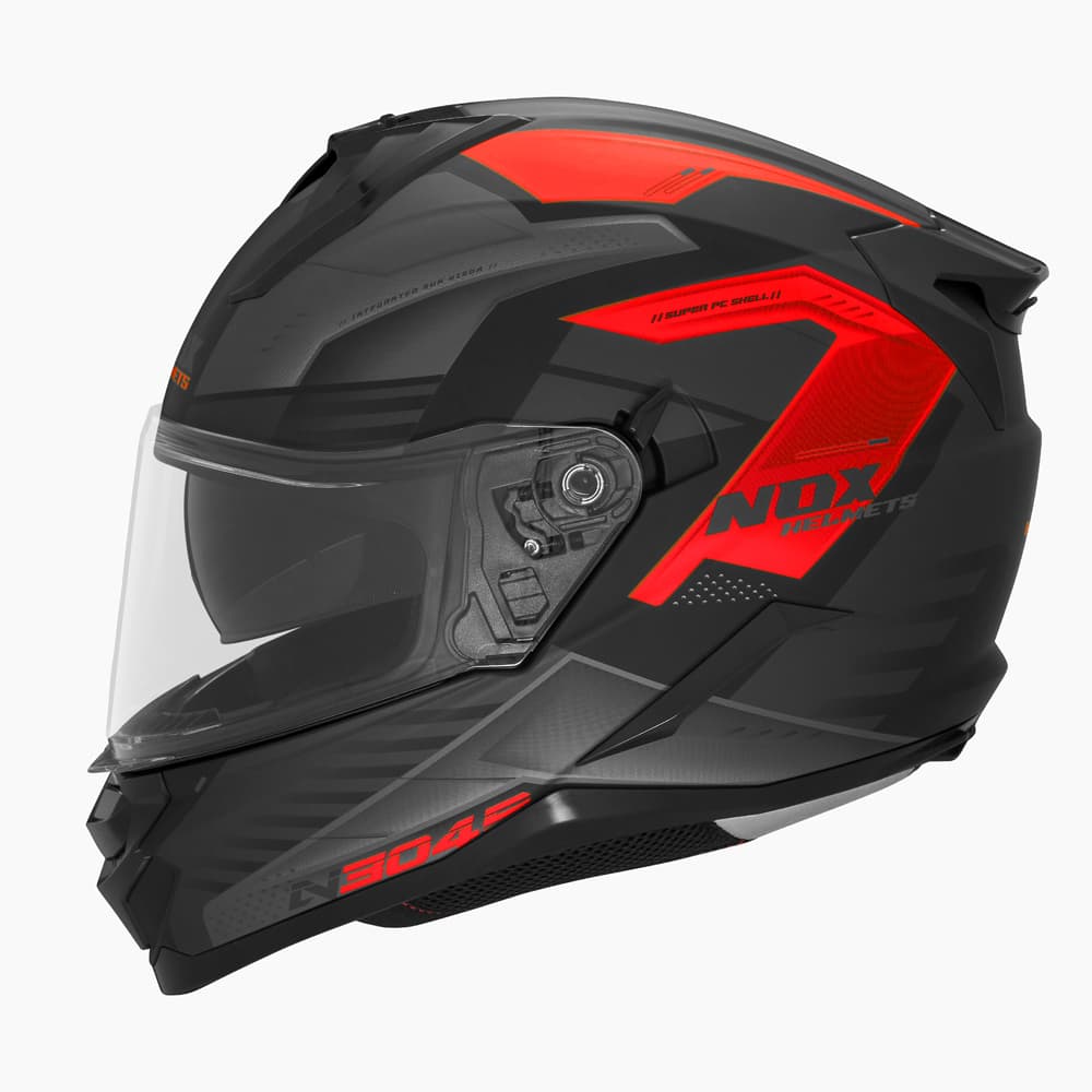 Nox N304s - Casque Intégral homologué ECE 22.06 list: Noir et Rouge|Noir|Blanc|Gris|Rouge|Jaune|Bleu|Multicolore