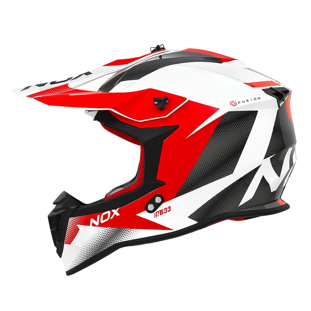 Casque Cross Nox N633 - Collection 2024 list: Rouge / Blanc|Noir|Blanc|Gris|Rouge|Orange|Jaune|Vert|Bleu|Rose|Multicolore