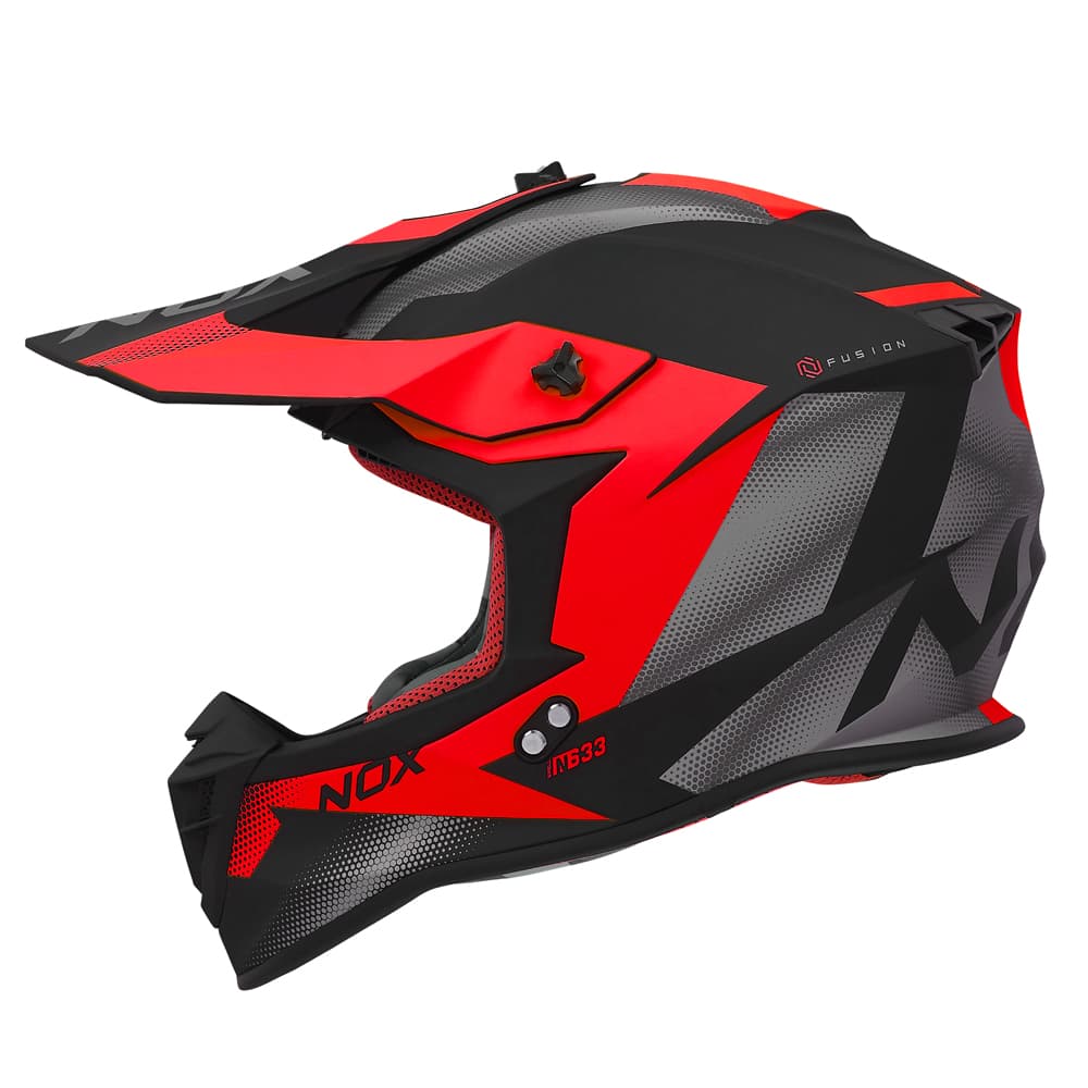 Casque Cross Nox N633 - Collection 2024 list: Noir et Rouge|Noir|Blanc|Gris|Rouge|Orange|Jaune|Vert|Bleu|Rose|Multicolore