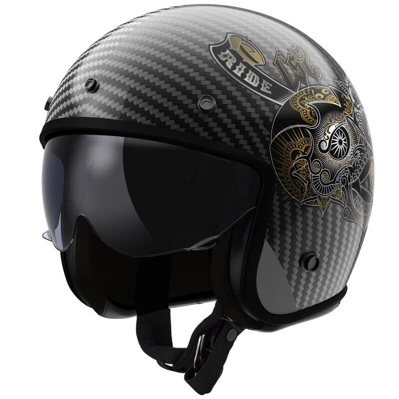 Casque LS2 Jet BOB 2 Carbone list: Noir / Anthracite|Noir|Gris|Multicolore|Carbone
