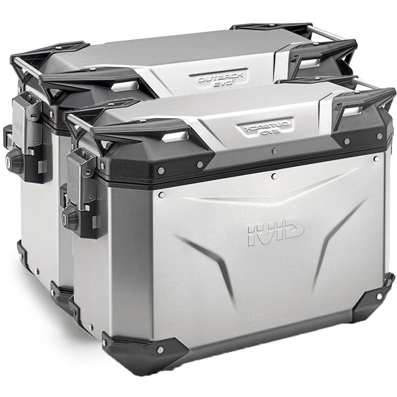 Paire de Valise Givi Trekker Outback Evo 48L-37L | OBKE4837PACK2 list: Aluminium |Noir|Gris