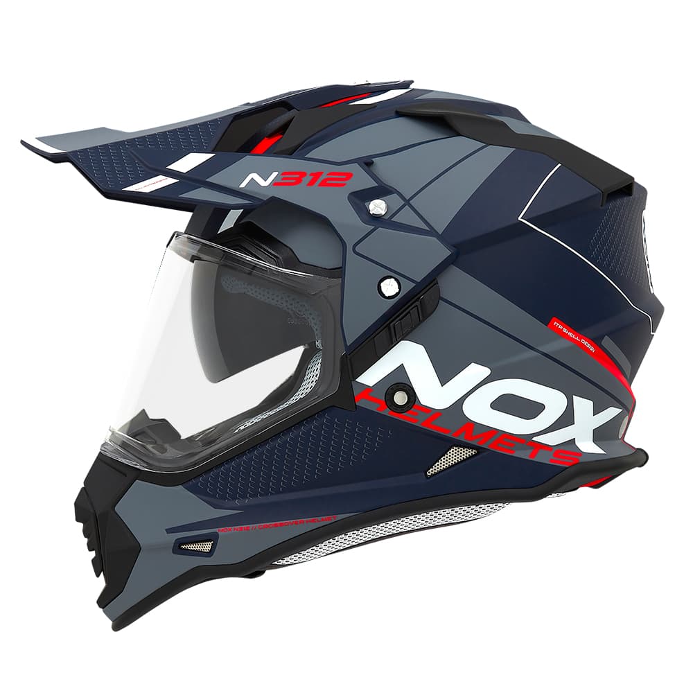 Casque Nox N312 Drone list: Bleu Mat|Noir|Blanc|Gris|Rouge|Jaune|Vert|Bleu|Multicolore