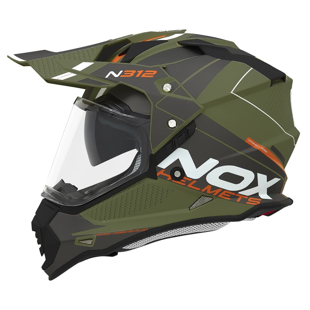 Casque Nox N312 Drone list: Kaki|Noir|Blanc|Gris|Rouge|Jaune|Vert|Bleu|Multicolore