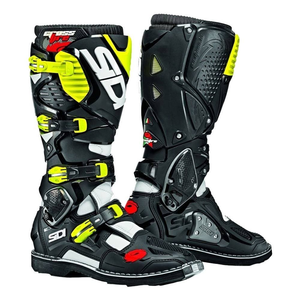 Bottes Moto Cross Sidi Crossfire 3 SRS list: Noir / Jaune|Noir|Blanc|Gris|Rouge|Jaune|Vert|Bleu|Multicolore