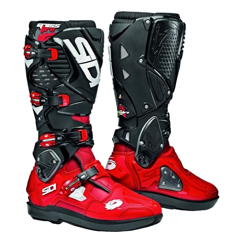 Bottes Moto Cross Sidi Crossfire 3 SRS list: Noir et Rouge|Noir|Blanc|Gris|Rouge|Jaune|Vert|Bleu|Multicolore