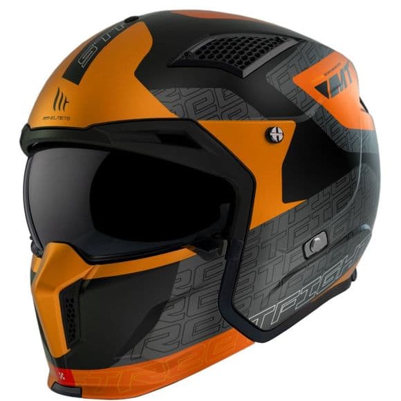 Casque MT-Helmets Streetfighter SVs Totem list: Noir / Orange|Noir|Gris|Rouge|Orange|Jaune|Vert|Bleu|Multicolore