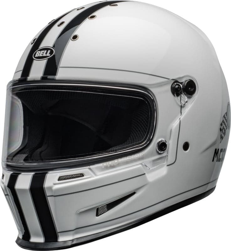 Casque Touring Bell Eliminator Steve McQueen list: Blanc|Blanc