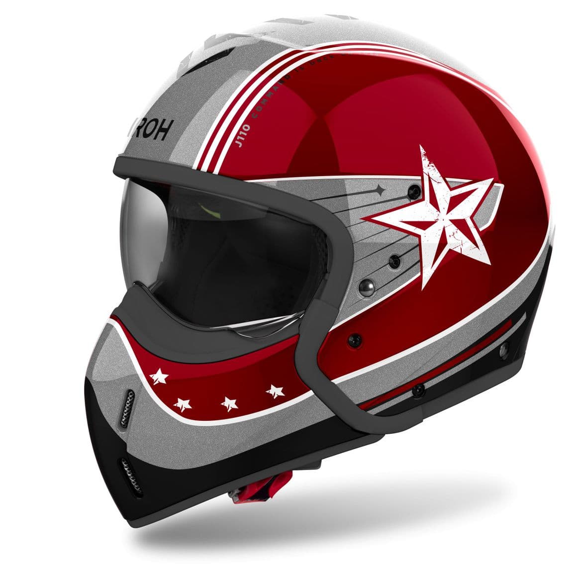 Casque  Transformable Airoh J 110 Command list: Rouge|Noir|Gris|Rouge|Jaune|Vert|Multicolore