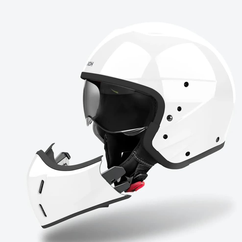 Casque Jet Airoh J 110 list: Blanc Brillant|Noir|Blanc|Gris