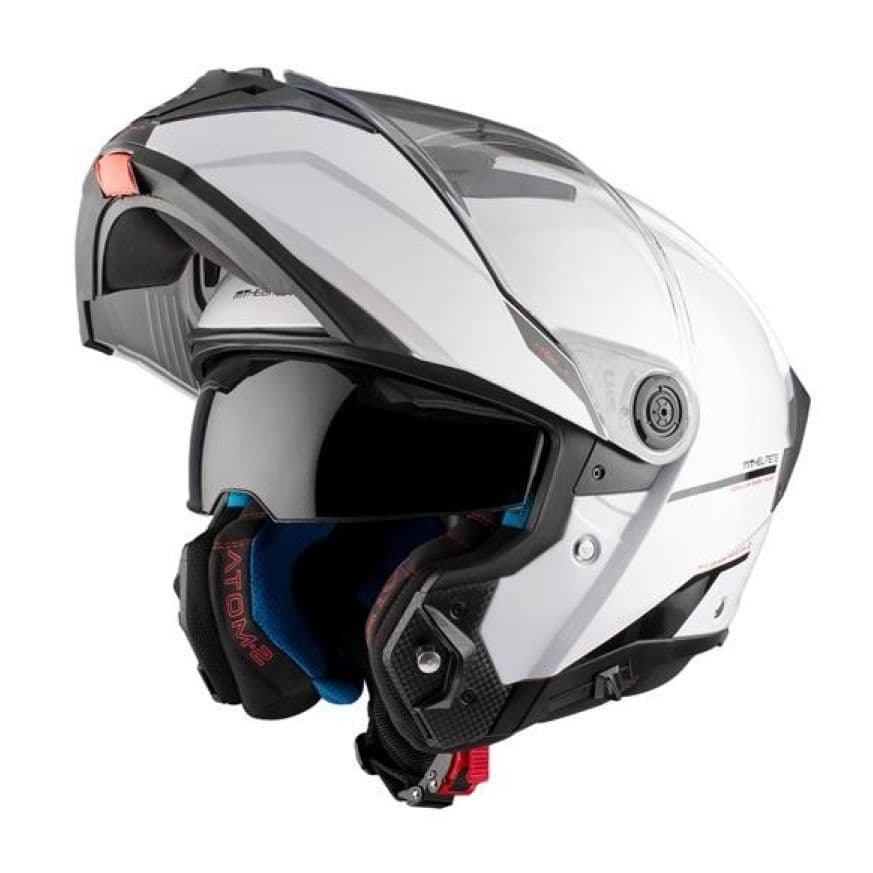 Casque MT-Helmets Atom 2 list: Blanc|Noir|Blanc|Gris