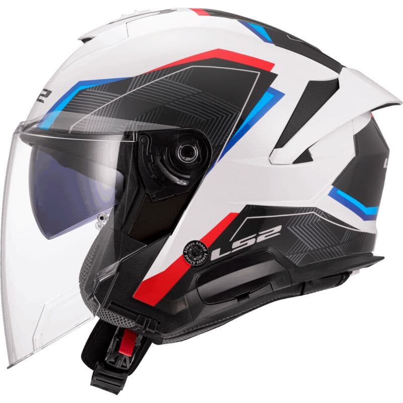 Casque LS2 Verso 2 Air list: Bleu Blanc Rouge|Gris