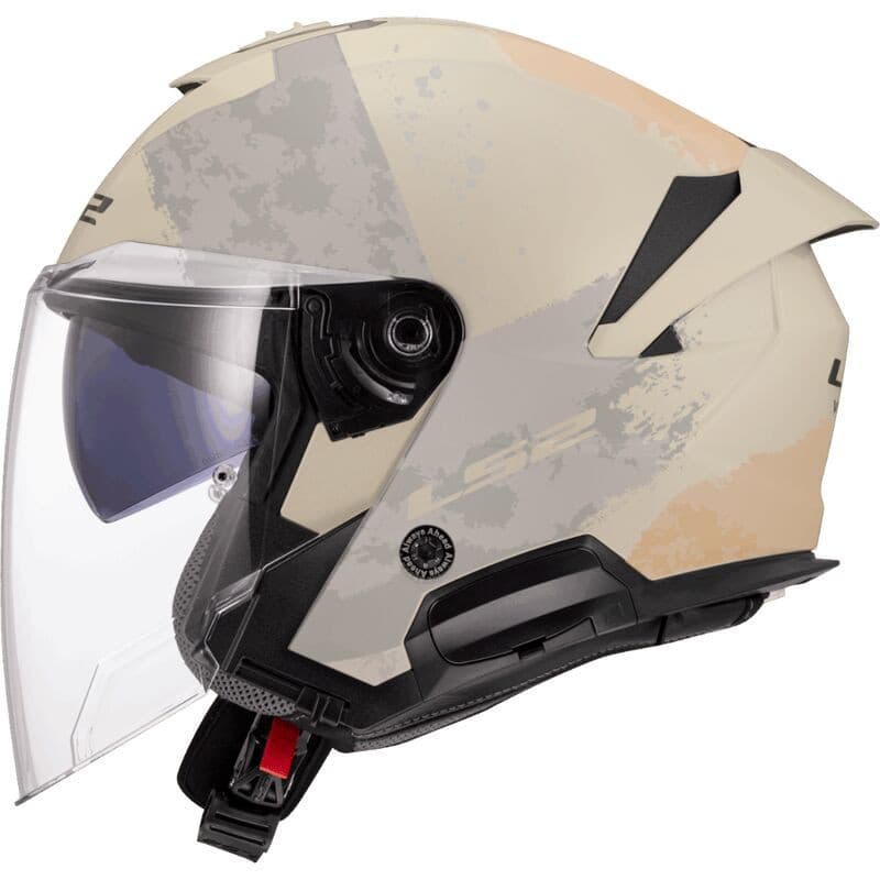 Casque Jet LS2 OF618 Verso 2 Aqua list: Sable|Beige