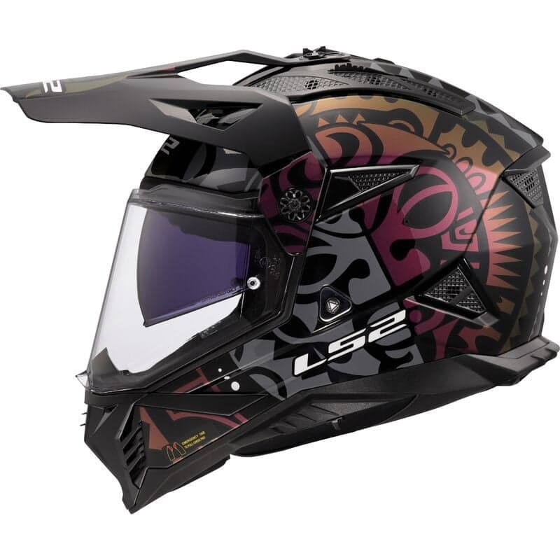 Casque Moto Cross LS2 MX702 Pioneer Rangi Noir