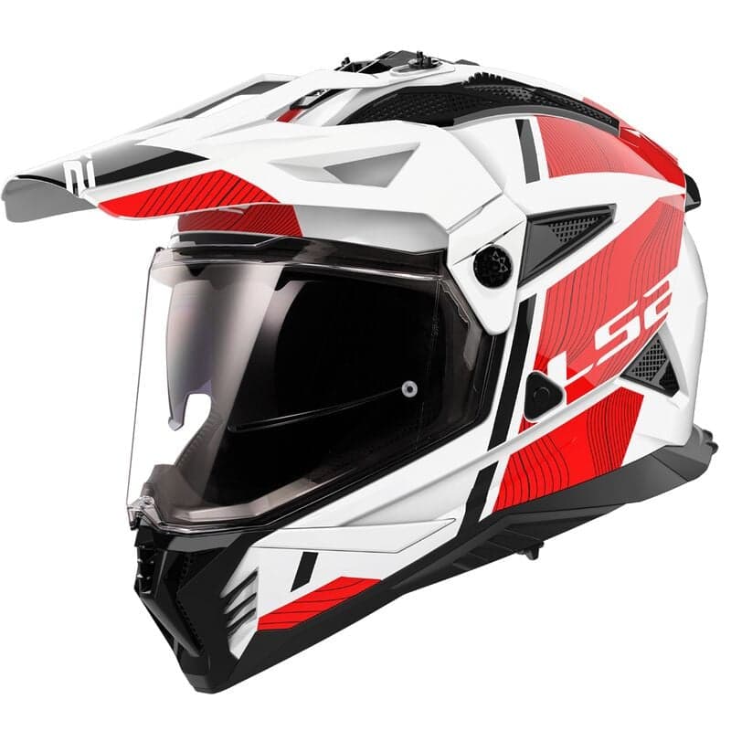 Casque Moto cross LS2 MX702 Pioneer Hill list: Rouge / Blanc|Noir|Blanc|Gris|Rouge
