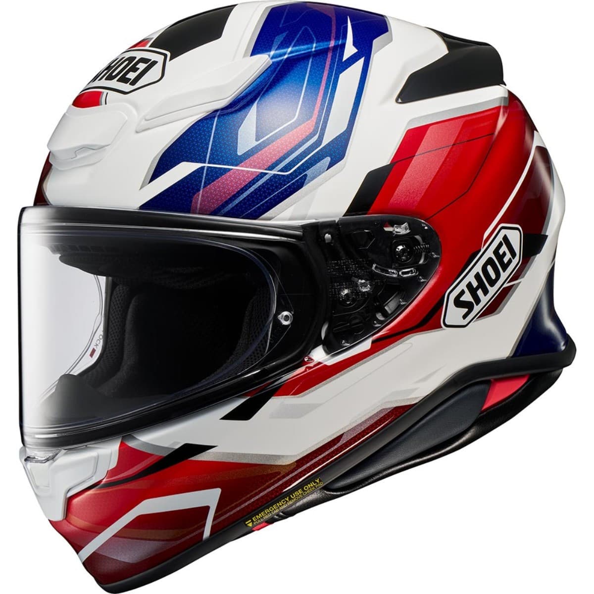 Casque Shoei NXR2 Capriccio Bleu Blanc Rouge